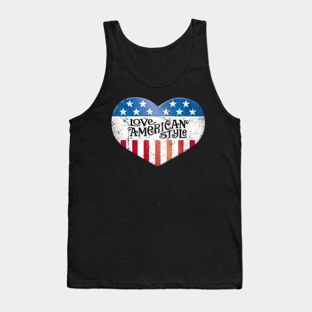 Love American Style Tank Top by MindsparkCreative